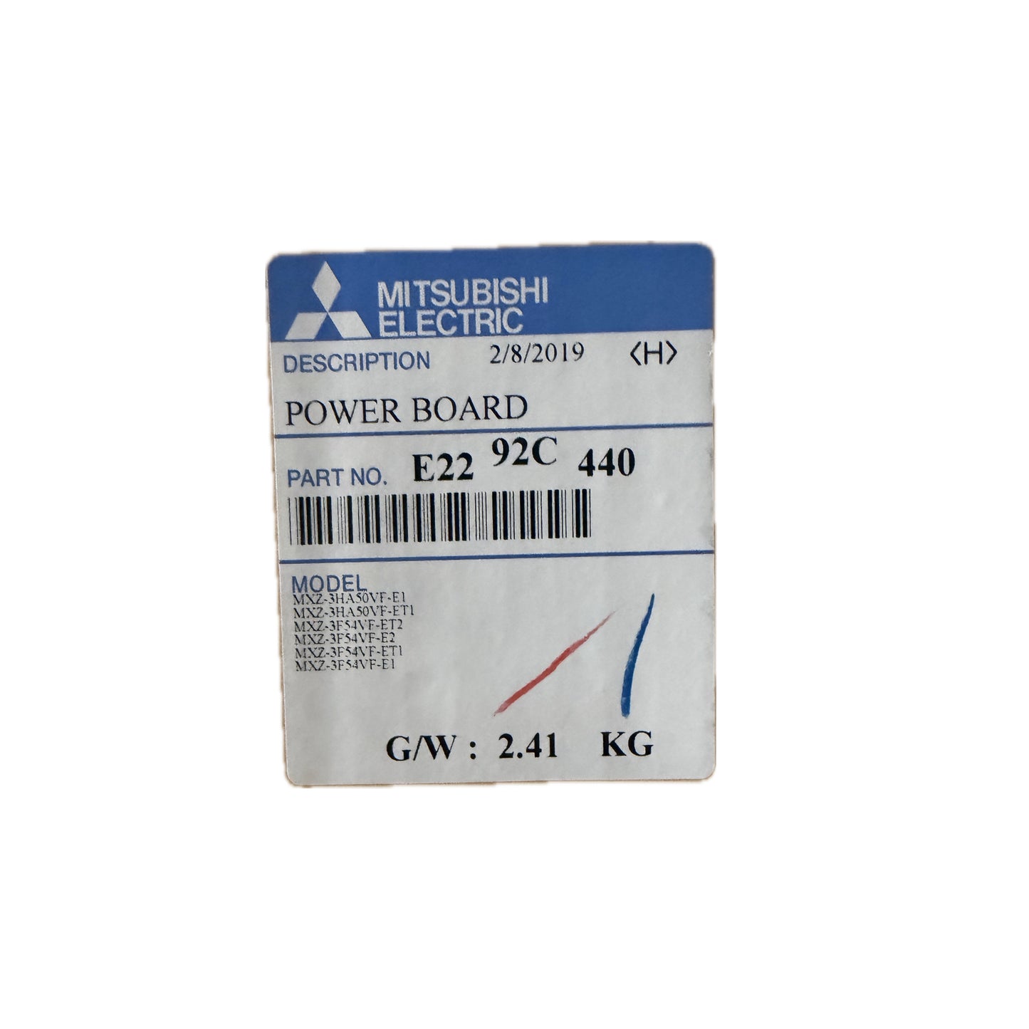 Scheda di potenza Mitsubishi Electric E2292C440 ricambio climatizzatore originale