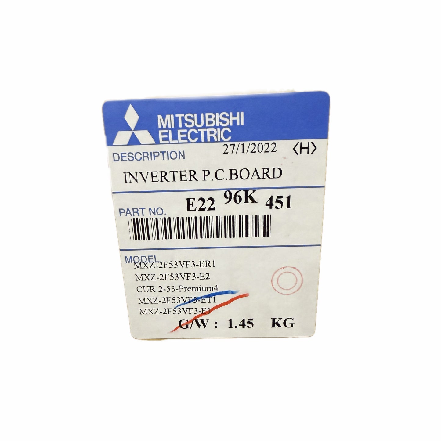 Scheda inverter Mitsubishi Electric E2296K451 ricambio climatizzatore originale