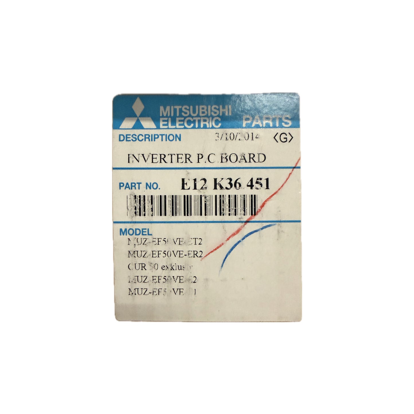 Scheda inverter Mitsubishi Electric E12K36451 ricambio climatizzatore originale