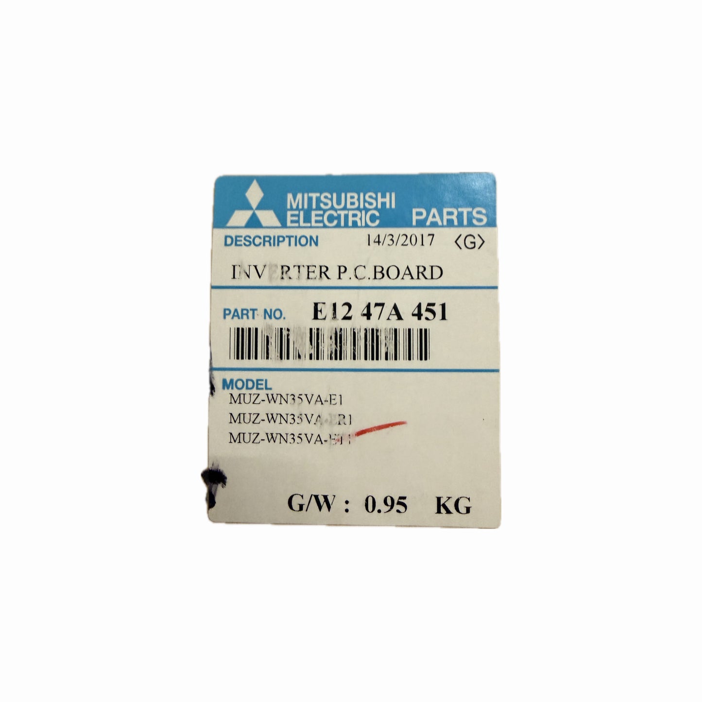 Scheda inverter Mitsubishi Electric E1247A451 ricambio climatizzatore originale
