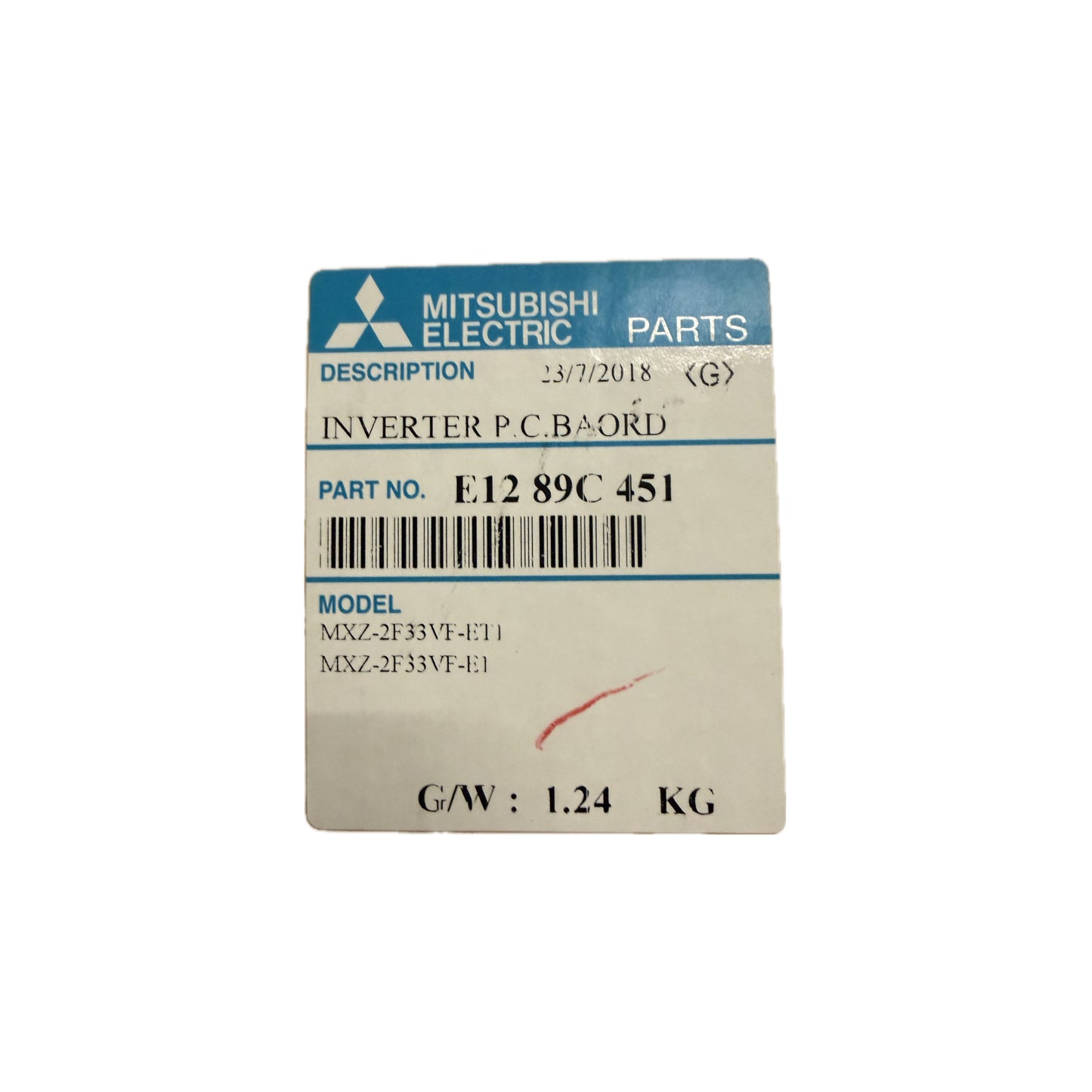 Scheda inverter Mitsubishi Electric E1289C451 ricambio climatizzatore originale