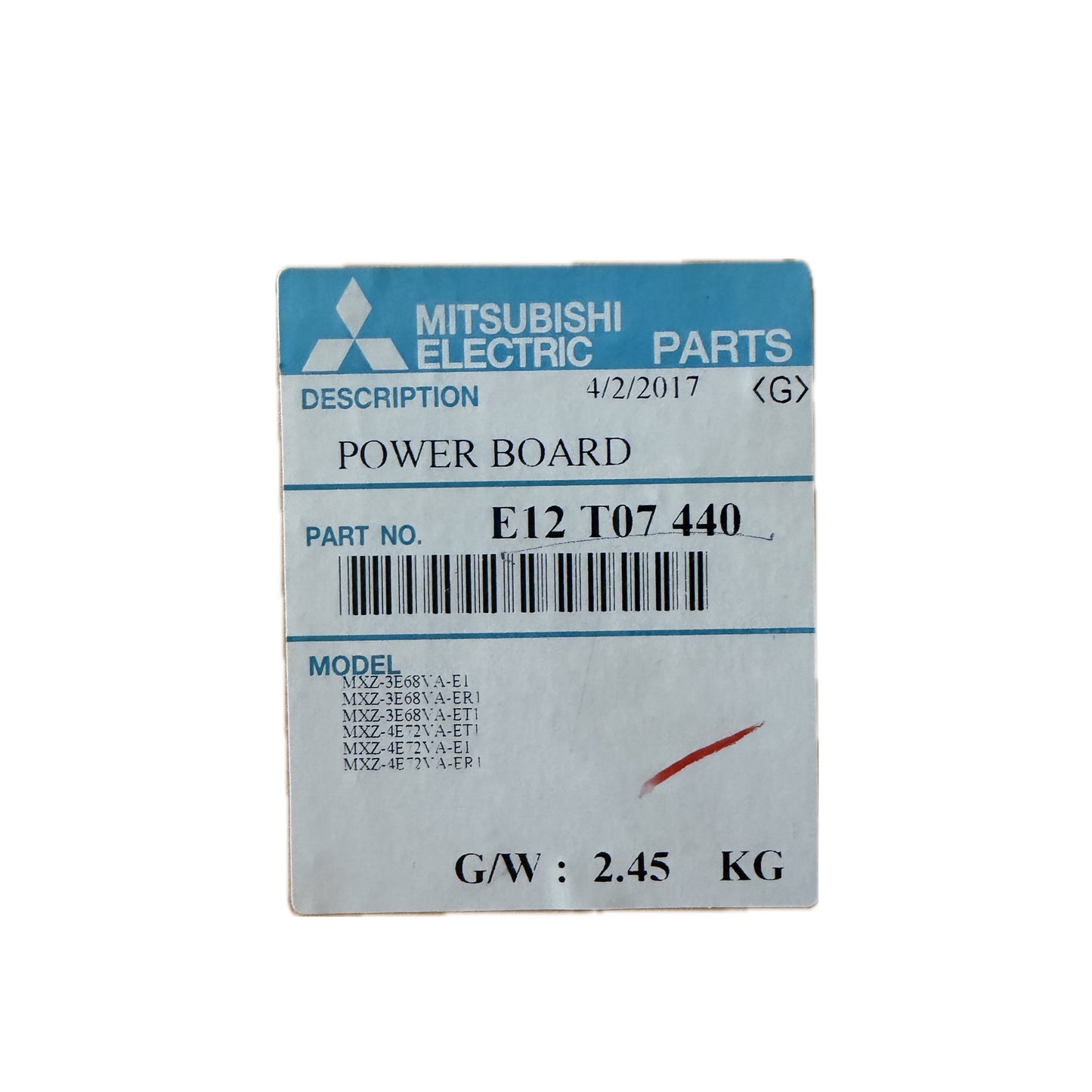 Scheda di potenza Mitsubishi Electric E12T07440 ricambio climatizzatore originale